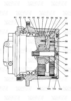 1R-7737 E120B محول على نوع الحفرة محرك السفر المقلل مع كتالوج الألوان المخصصة