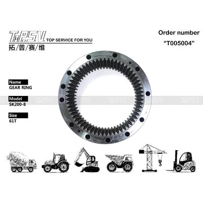 YN32W01056P1 SK200-8 حلقة ترس التأرجح للحفار لقطع غيار الحفار لمحرك التأرجح