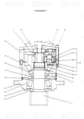 YR32W00002F1 المسامير على الحفرة الدفع المتحرك الكوكبي المكثفات للتعدين والطاقة SK60-5 الكتالوج