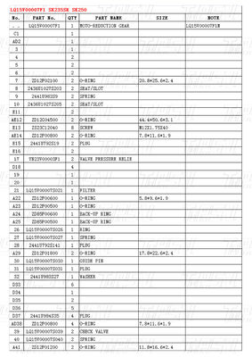 SK235 محركات السفر الهيدروليكية محركات الحفارات Kobelco Catalog LQ15V00007F1