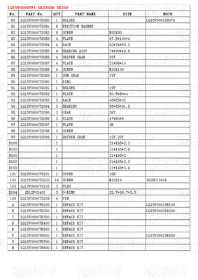 SK235 محركات السفر الهيدروليكية محركات الحفارات Kobelco Catalog LQ15V00007F1
