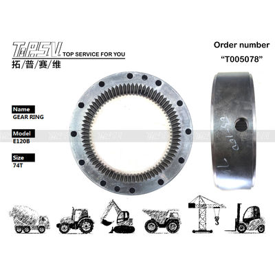 74T قطع غيار الحفار E120B حلقة التروس المتحركة 093-7000 مواد الصلب