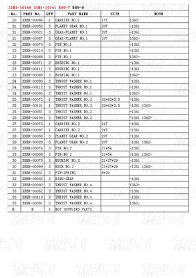 31N1-10140 31N1-10141 R80-7 الحفرة الدفع المتحرك الكتالوج الكوكبي المكثف النوع يختلف حسب النموذج