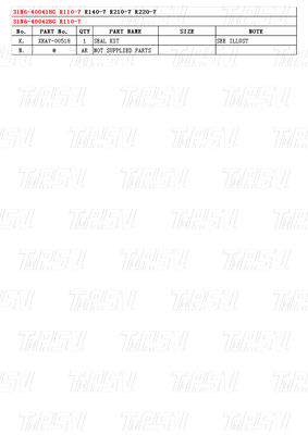 المسامير على 31N6-40041BG 31N6-40042BG R110M-7 حفرة سفر محرك الكتالوج مع المكسرات الكوكبية