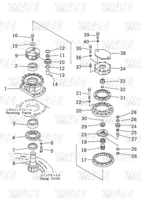 20Y-26-00010 PC200-6 كتالوج محرك الدفع المتحرك للحفر لتطبيقات آلات التعدين
