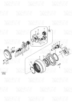 اللون الأسود VOE14551150 EC290B الحفرة السفر محرك القيادة الكتالوج مع التثبيت المسمار على