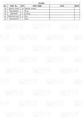 المحرك الهيدروليكي المتأرجح السفر المحرك القيادة VOE14667677 EC300D الحفرة القيادة النهائية كتالوج قطع الغيار للأداء