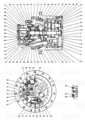 محرك 2441U829F1 SK120-3 الحفرة متوافق مع مختلف العلامات التجارية والنماذج للحفرة