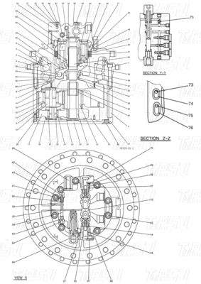 اللون الأسود LC15V00026F1 SK350-8 محرك الحفر النهائي
