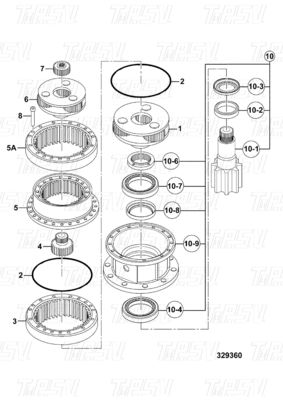 محول مخصص على JRC0007 JS220 حفرة تحريك الموجة في الأسهم
