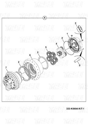 Good price 333/K0684 عدادات التروس الحديدية الحفارة السفر مع القيادة الهيدروليكية السفر المحرك JS200 الكتالوج الانترنت
