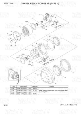 Good price 31Q6-40020 31Q6-40021 31Q6-40022 الطاقة التعدين R220-9 الحفرة سفر محرك القيادة الانترنت