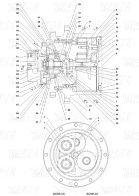 Good price تختلف حسب النموذج PY53D00004F1 SK55 كتالوج محرك سفر الحفر الانترنت