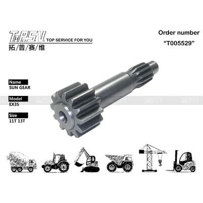 EX35 Excavator Travel 1 Stage Sun Gear Parts لقطع غيار حفارة السفر